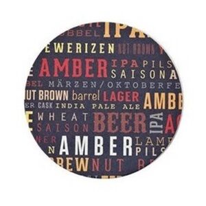 NEW Harman Beer Types Themed Round Reversible Reusable Coasters Bar in Tin Box